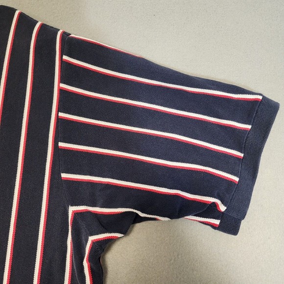 Ralph Lauren Plolo Shirt Mens 2XL Blue with Stripe Short Sleeve Vintage - Picture 14 of 16
